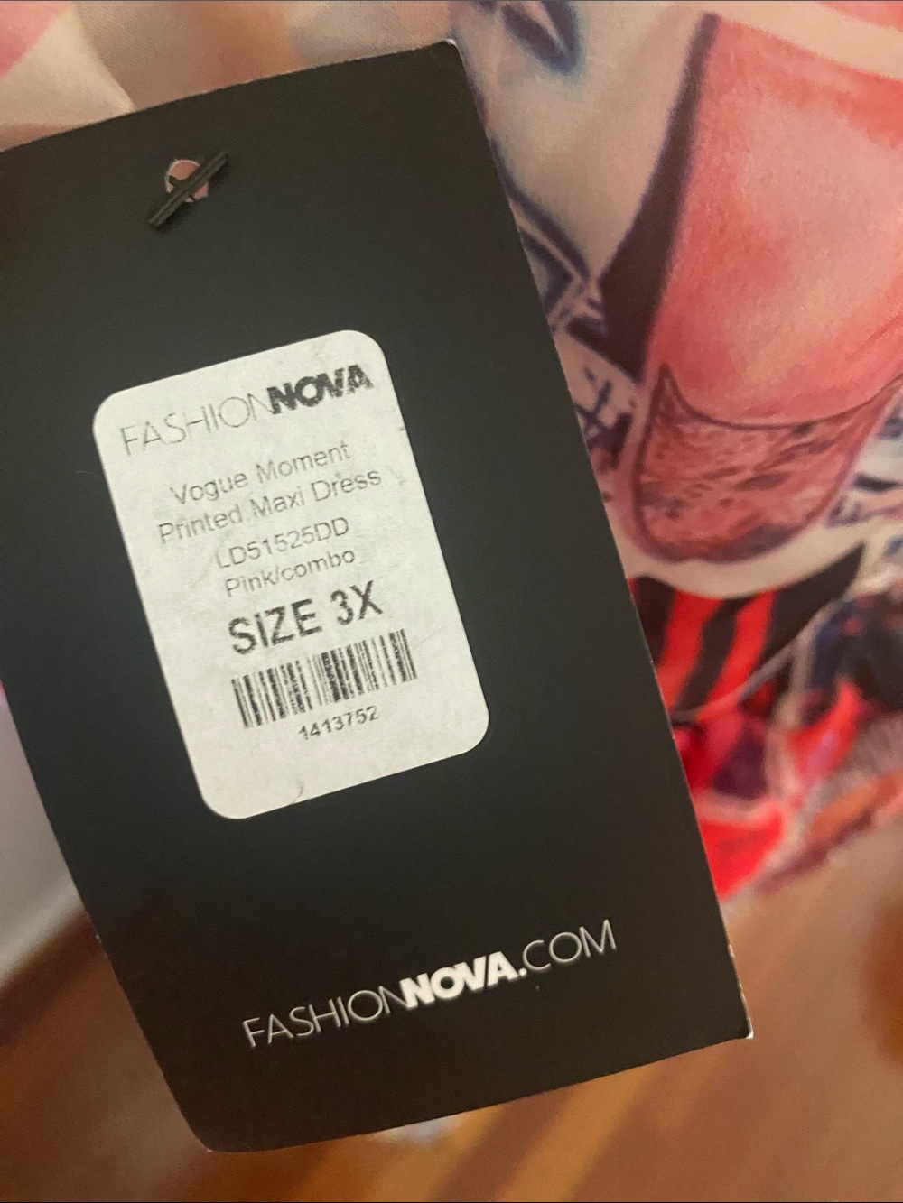 Fashion Nova NWT vogue moment printed maxi dress 3XL - Picture 6 of 10